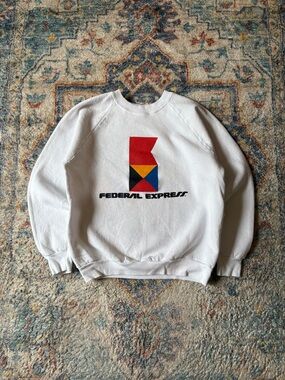Vintage Federal Express Logo Crewneck Large
